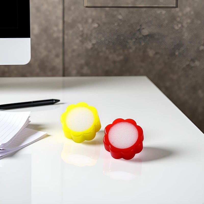 Wentoenapp 2Pcs Counting Sponge Flower Shape Sponge Finger Wet for Counting Cash Money for Office Bank Office and School Supplies, Finger Moisteners - Image 5